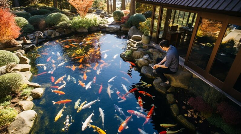 how to clean a koi pond without draining it